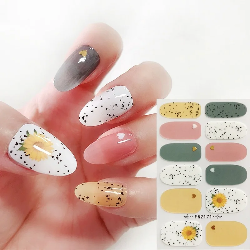 

3D Stickers Nail Art Hydrangea Petal Purple Pink Blossoms Decals Floral Leaf Sliders for Nails Manicure Accessories