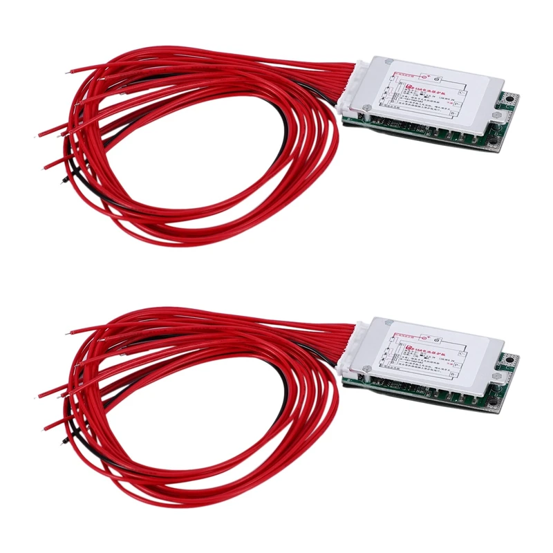 

2X 13S 48V 15A Li-Ion Lipolymer Battery Protection Board BMS PCB Board With Heatsink For E-Bike Escooter