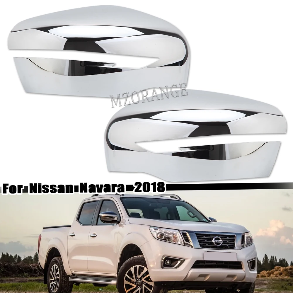 

Rearview Side Wing Mirror Cover for Nissan Navara NP300 D23 2015 - 2018 Exterior Overlay Chrome Molding Trim For pathfinder 2018