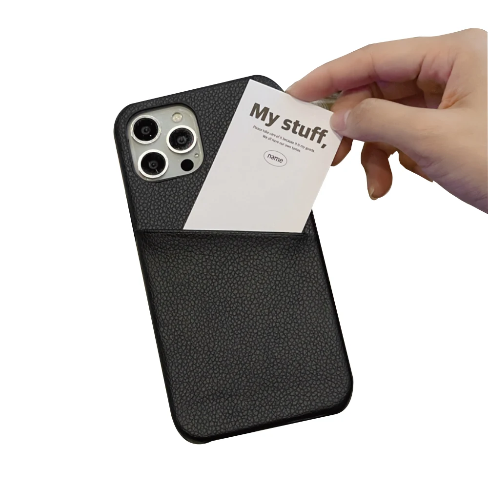 

Genuine Leather Insert Card Pocket Business Lightweight Phone Case for Iphone13pro 12promax 11proamx Xr Xsmax 13mini 14pro 12pro