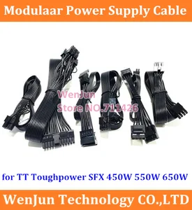 PCI-E Dual 8p (6+2) /SATA 15pin/IDE 4pin/CPU 8pin (4+4) modular Power supply cable for TT Toughpower SFX 450W 550W 650W