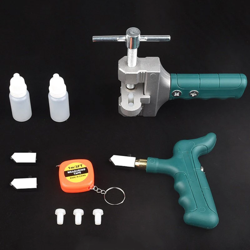 

2 резака и резак для плитки, новые аксессуары для стеклянной плитки, головка для стекла и керамики с ручным роликовым Открывателем, большой резак