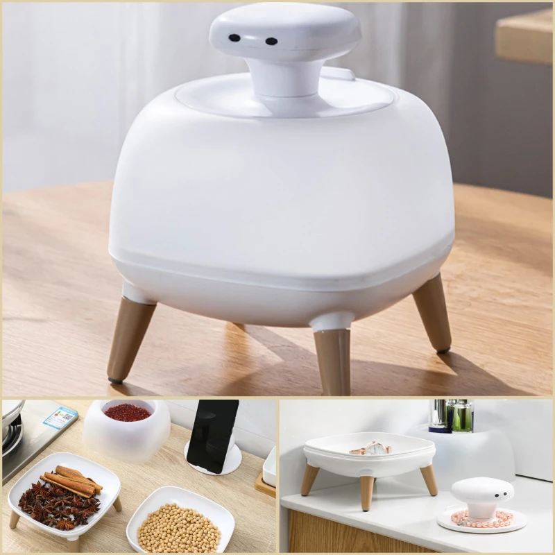 

Интересная настольная коробка для хранения, бытовая прикроватная мини-корзина для мусора, тарелка для семян дыни, Пластиковая Ведро для хра...