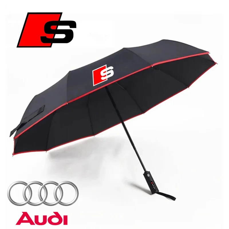 Фото Автомобильный складной ветрозащитный зонт от солнца для Audi ABT A1 A2 A3 A4 A5 A6 A7 A8 Q2 Q3 Q4 Q5 Q7 Q8 TT RS3 RS4 RS5 6 S line №1