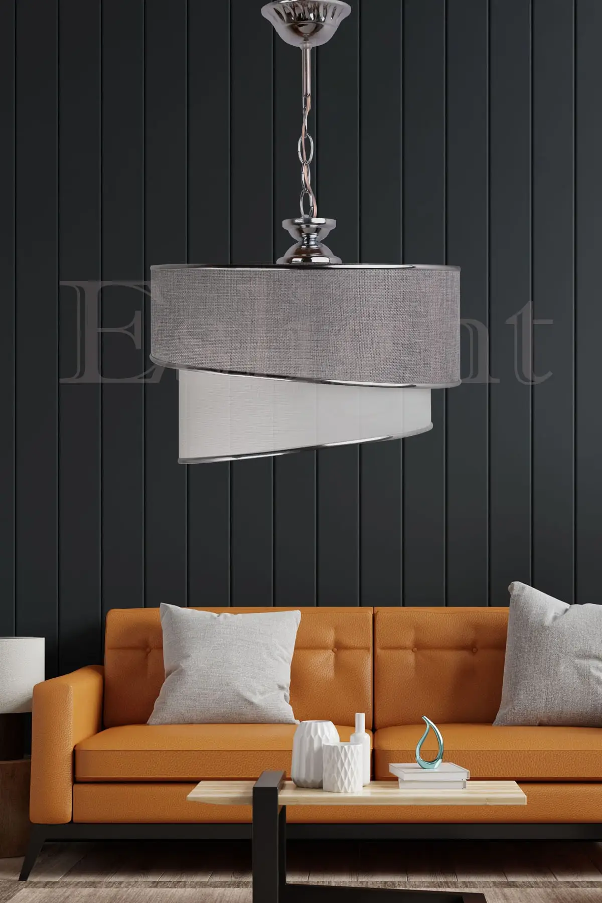 

Ruzgar Modern Single Pendant Lamp Light Gray E65