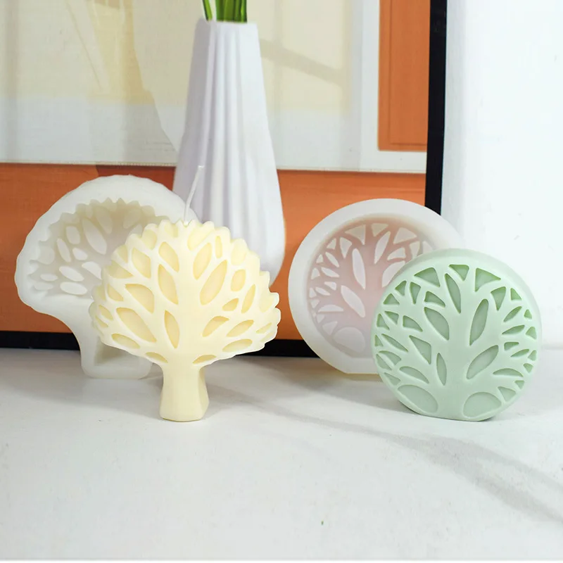 

Creative Round Coral Tree Silicone Soap Mold DIY Leaf Plant Candle Resin Gypsum Mold Ice Chocolate Baking Tool Home Decor Gift