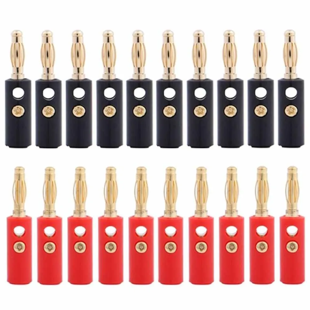 

4mm Terminal Replacement Parts Welding Free Soft Rubber Anti Skid Gold Plated Safety Electrical Lantern Banana Plug