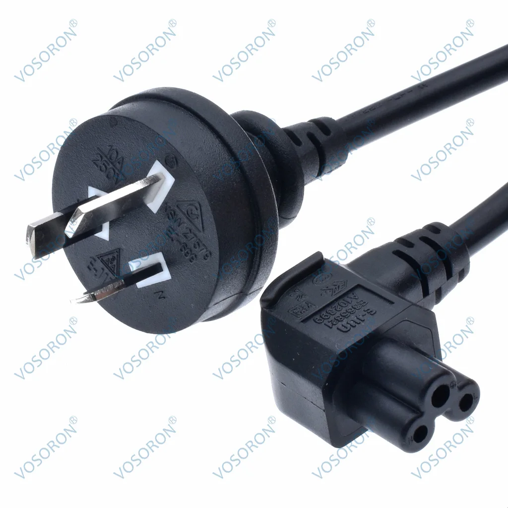 

AU Plug Австралия SAA Шнур питания Новая Зеландия IEC C5 Угол изгиба Cloverleaf Проводный кабель для ноутбука 1 м/2 м