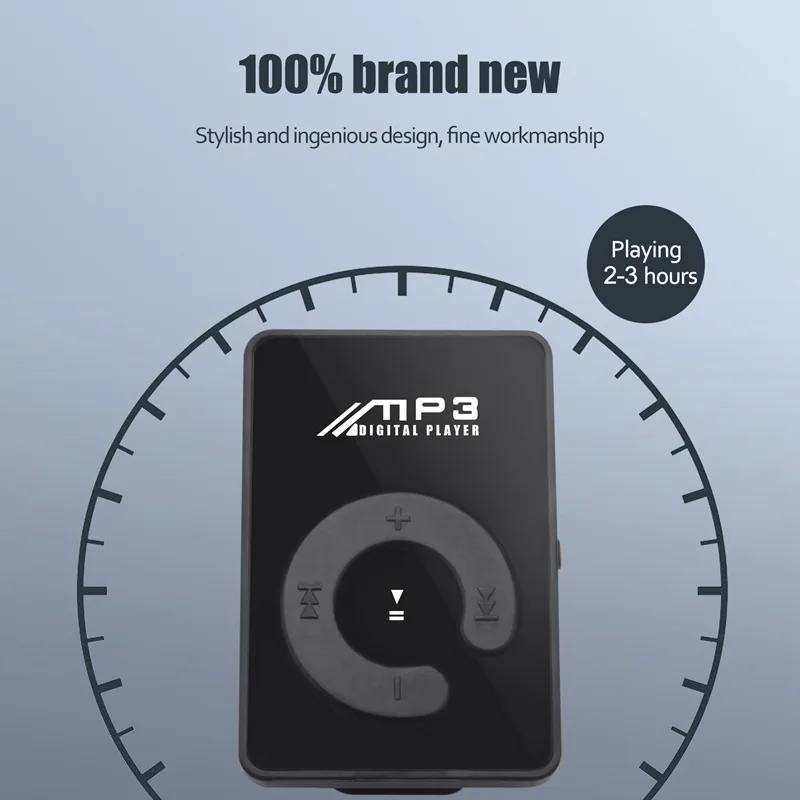 2022 большая акция портативный мини Mp3 музыкальный плеер с зажимом для карты