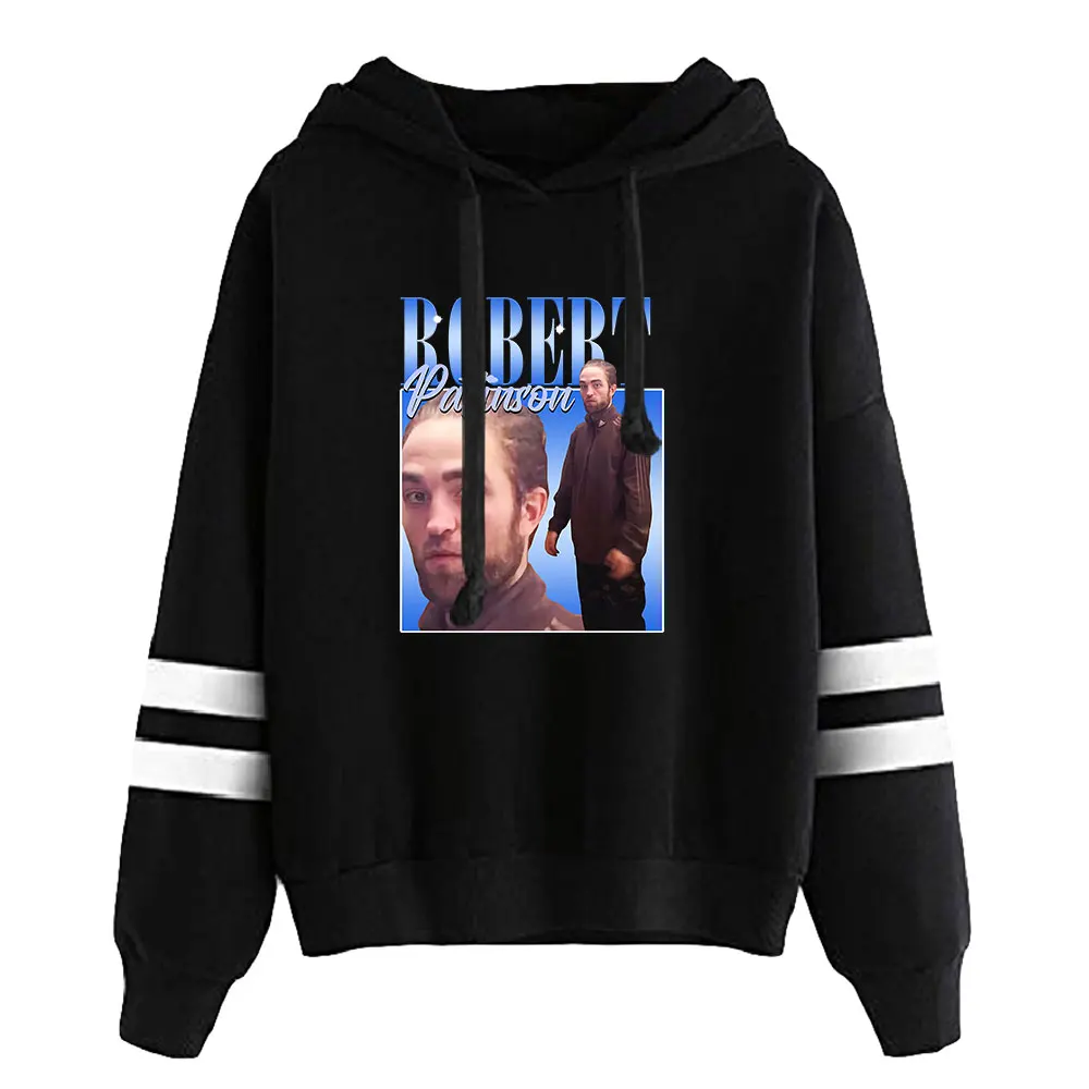 

Robert Pattinson Hoodie Unisex Pocketless Parallel Bars Sleeve Sweatshirt Men Women Hooded Pullover 2022 Casual Style Clothes