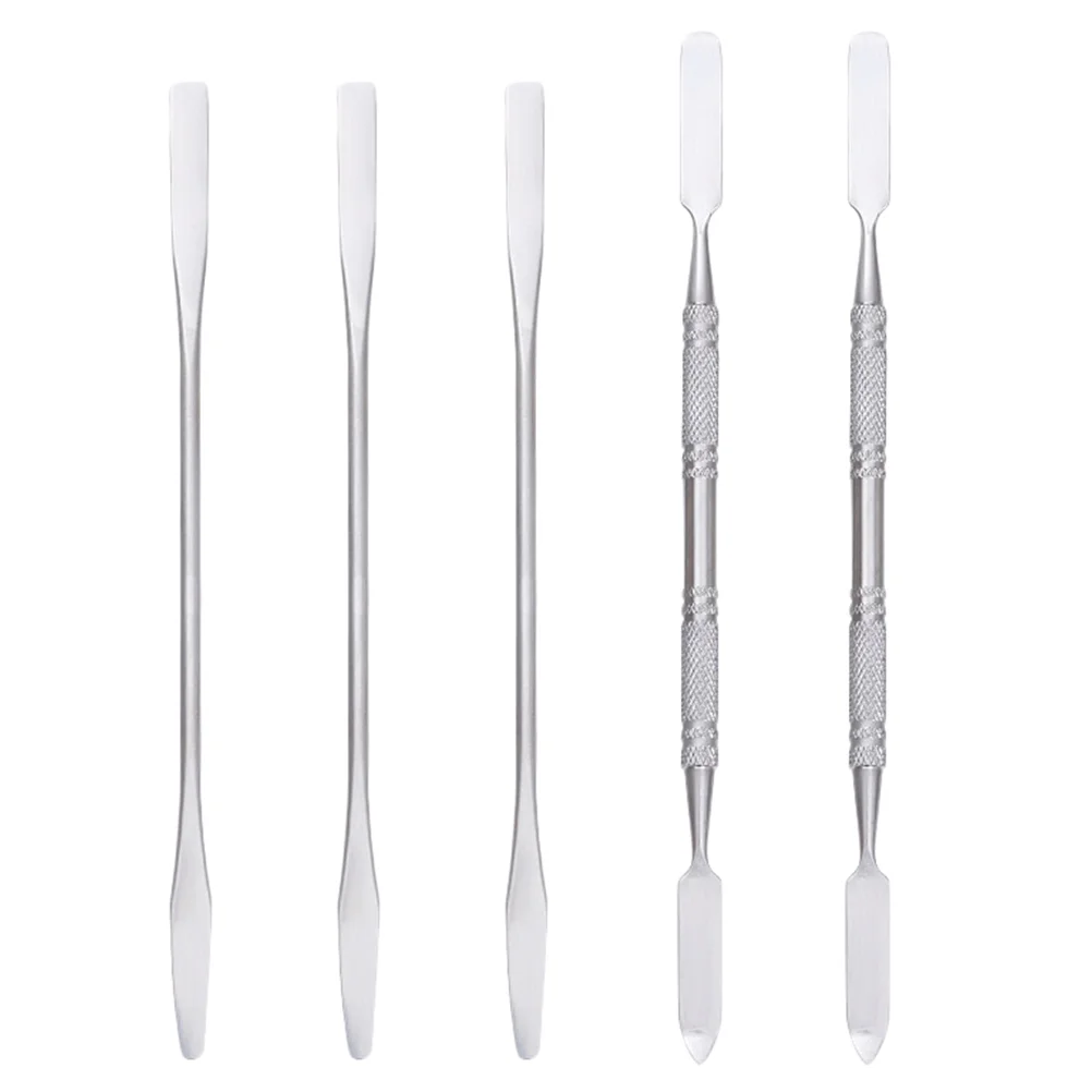 

Spatula Makeup Steel Stainless Cuticle Mixing Nail Tools Mini Manicure Toolpedicure Pusher Foundation Scoopremove Andset Durable
