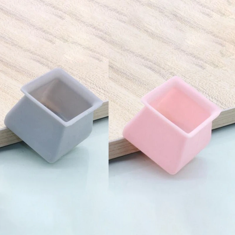 

16Pcs Chair Leg Caps Silicone Floor Protector Square Furniture Table Feet Cover Anti-Slip Bottom Chair Pads