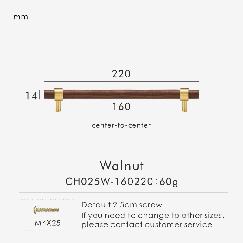 Ручки для шкафов Nurlin латунь бук