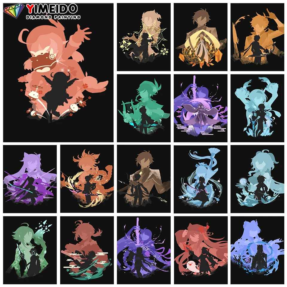 

YIMEIDO Diamond Painting Anime Girl Picture of Rhinestone Diamond Embroidery Cartoon Art Mosaic Cross Stitch Kit Home Decor