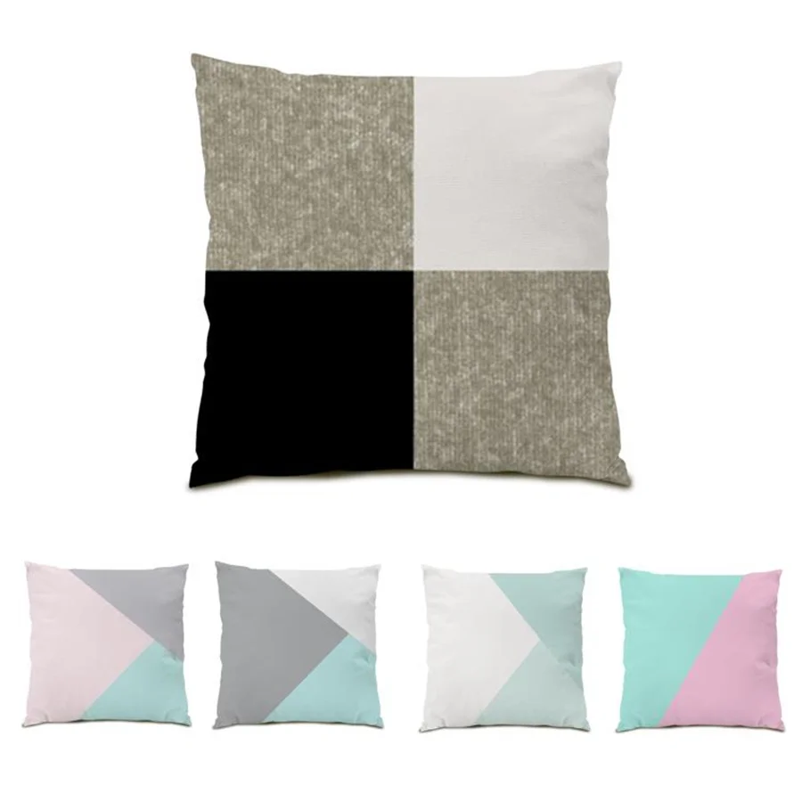 

Polyester Linen Material 45x45 Cushions Covers Multiple Colour Pillow Cover Luxury Headrest Cover Velvet Pillowcase Art E0065