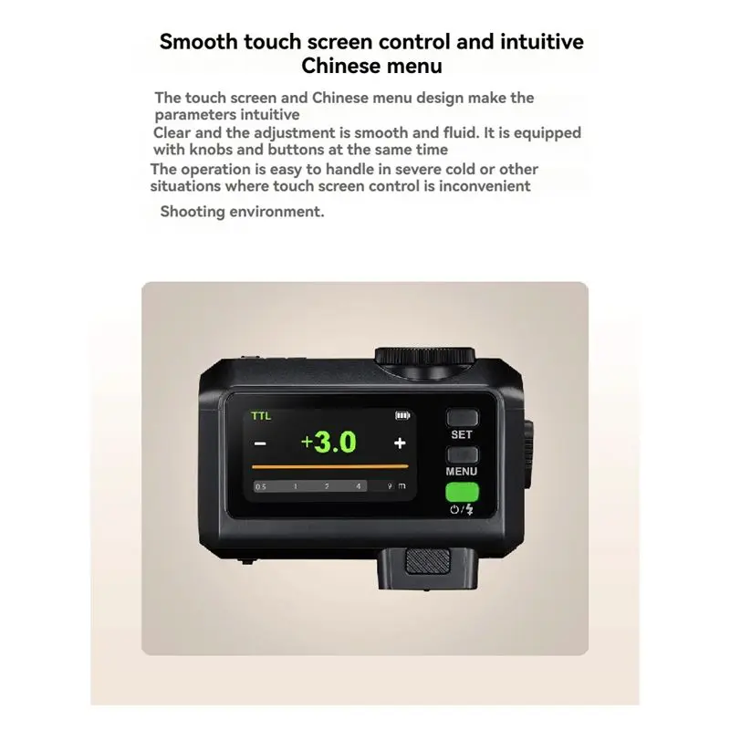 Фото T23C It30pro TTL-вспышка с высокоскоростной синхронизацией 1/8000S, беспроводная связь 2.4 ГГц, 2.8-дюймовый сенсорный экран для профессиональной фотографии, для Fuji A №3