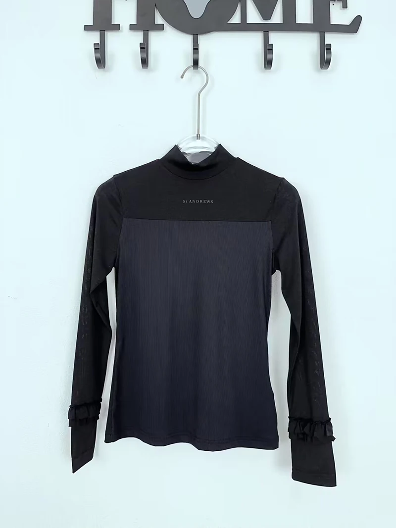 

Футболки для гольфа 2023 Новинка Ранняя осень тонкий пуловер с высоким воротником ST015