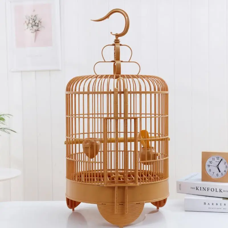 

Portable Pet Bird Cage Parrot Travel Transport Cage Breathable Retro Wide Round Cage Small Pet Carrier Bird Accessories