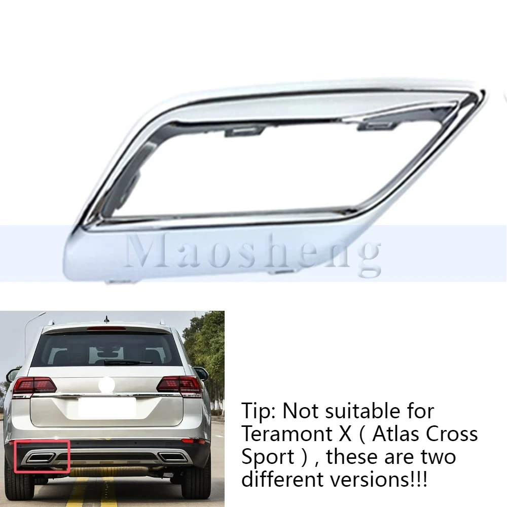 

Крышка рамы выхлопной трубы для Volkswagen Teramont 2017-2023, декоративная рамка для выхлопной трубы автомобиля, отделка выхлопной трубы