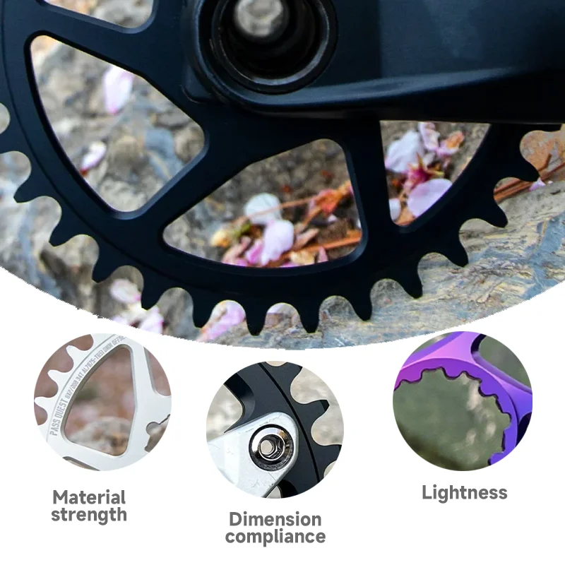 Фото 4 болта 104 Bcd Звездочка 3 болта с прямым креплением для Sram Xx Xx1 X01 Crown 28 30 32 34 зубца, одна скорость, 1x звездочка Mtb №3