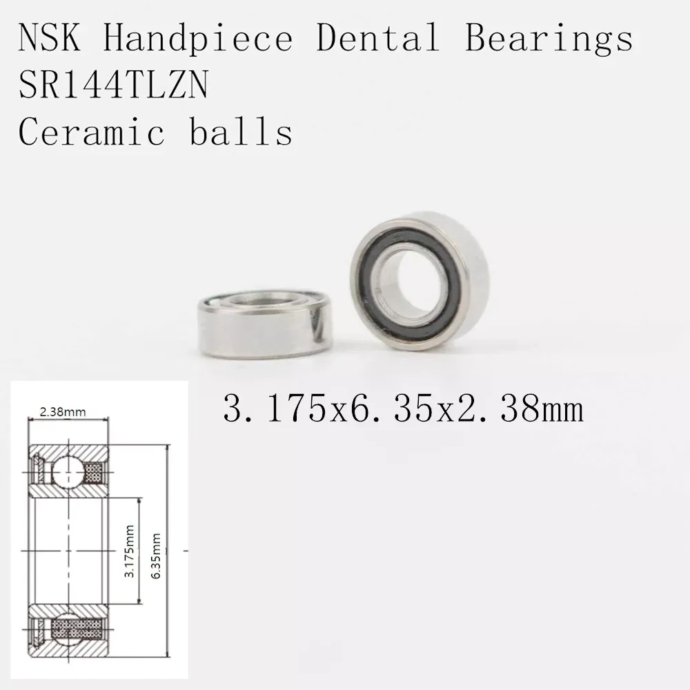 

2023 10pcs High Speed handpiece turbine ceramic dental bearings RUCA SR144TLZN 3.175x6.35x2.38mm