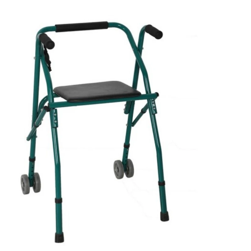 

Aluminum Frame Assisted walking aid elderly chair adult walker disabled Collapsible seat rollator walker