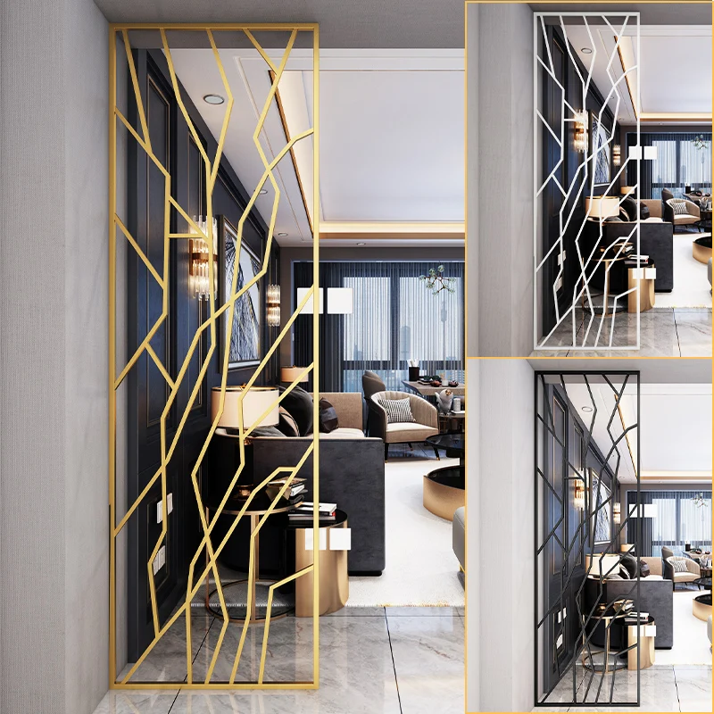 

Iron Screen Partition Wall Living Room Hollow Office Decoration Entrance Nordic Industrial Style Modern Metal Luxury Room