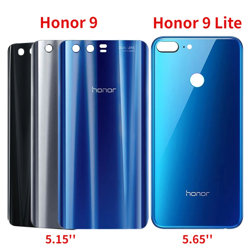 New Back Glass For Huawei Honor 9 Battery Back Cover Door Rear For Honor 9 Lite Housing Case Repair Part with logo