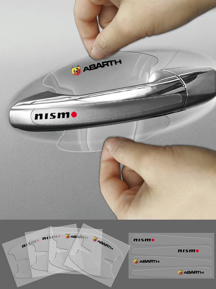 

8Pcs Car Transparent Door Handle Sticker Anti-scratch Protective Film For Alfa Romeo 147 159 156 Giulietta Giulia Mito Spider