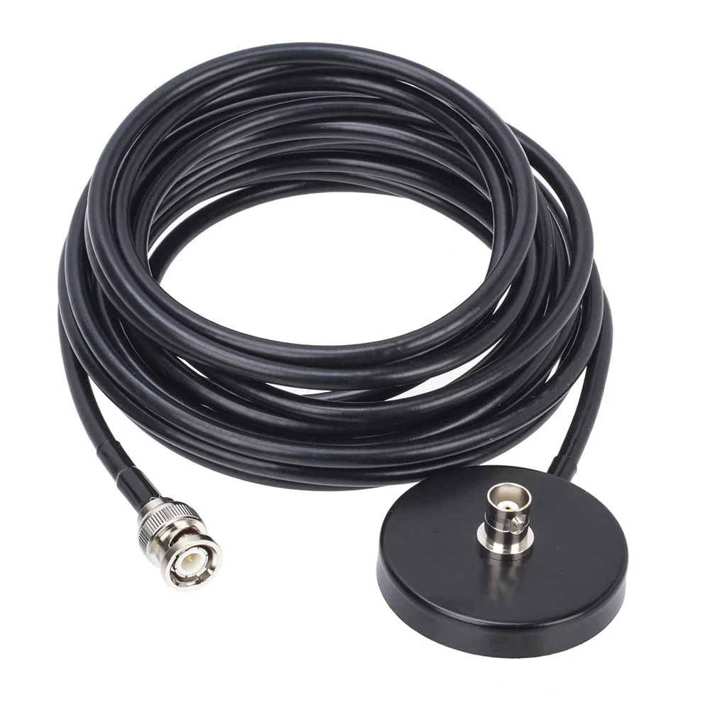 BNC Male and Female Antenna Magnetic Base 5 Meters RG58 Coaxial Extension Cable for CB radio