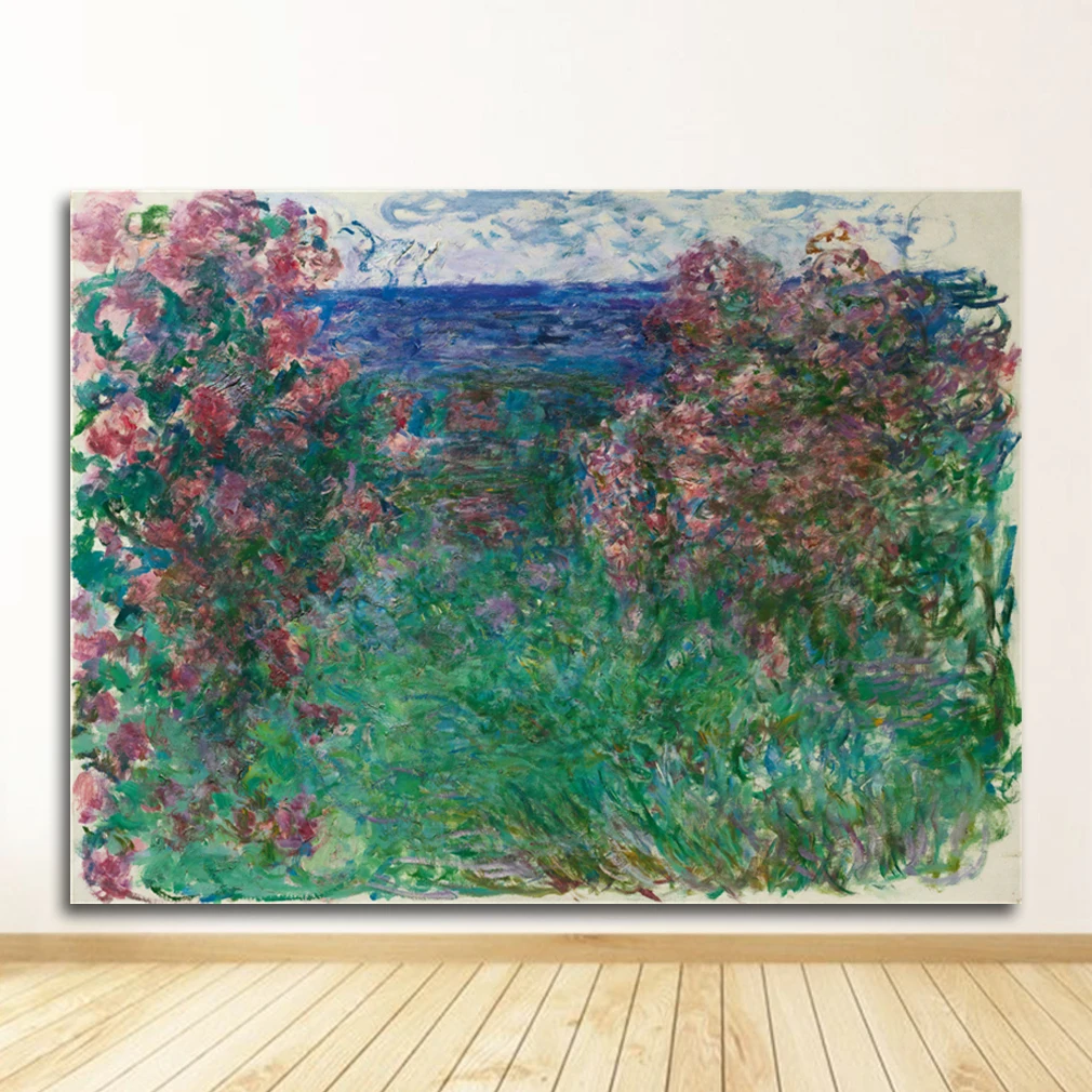 

На Холсте плакаты и фотообои для гостиной Клод Моне Тополь маковые поля пейзаж импрессионистская масляная живопись