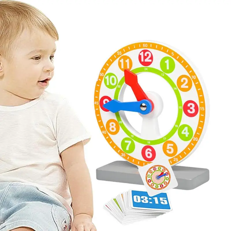 

Toy Clocks For Kids Child Learning Time Toy Clocks Set With 48pcs Cards Telling Time Teaching Clock Educational Toys For Child