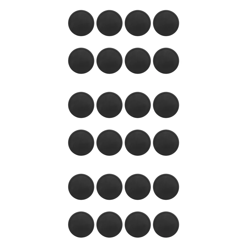 

Силиконовые черные подставки для напитков, набор из 24 нескользящих круглых мягких гладких и прочных черных подставок для легкой чистки