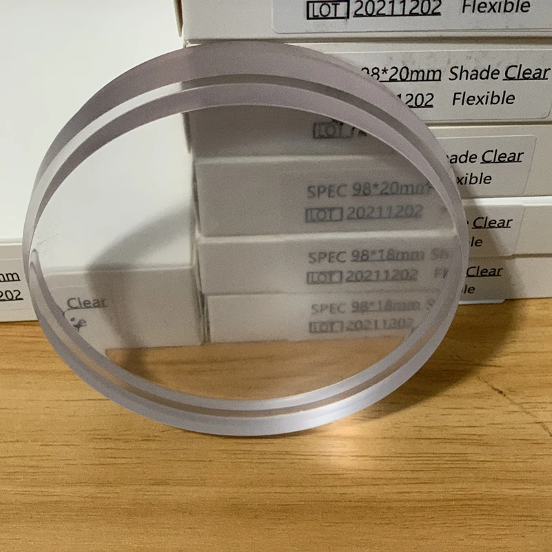 3 pieces Flexible PMMA Clear 98*20mm Dental Lab Material CAD CAM 98mm Acetal PMMA Disc
