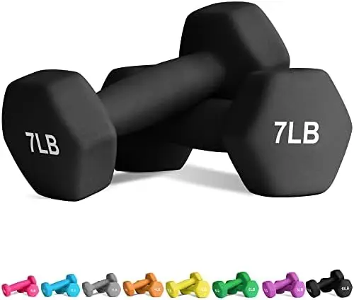 

Hand Weight Neoprene Coated Dumbbell for Home Gym Equipment Workouts Strength Training Free Weights for Women, Men, Seniors and