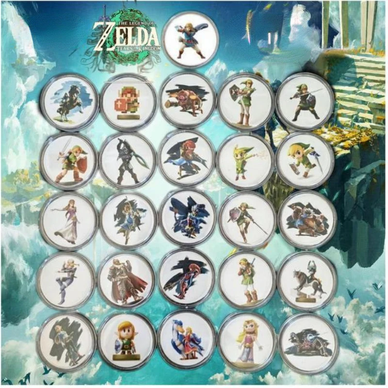 

Hot Sale Zelda Amiibo Round New Linked Cards,Super Mario Series Game Linkage Card Gifts Kids Free Shipping Irems