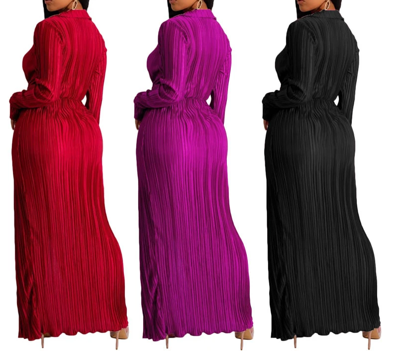 

Женское сексуальное платье с разрезом, новое осенне-зимнее Плиссированное Платье с V-образным вырезом и длинным рукавом, женские и женские п...