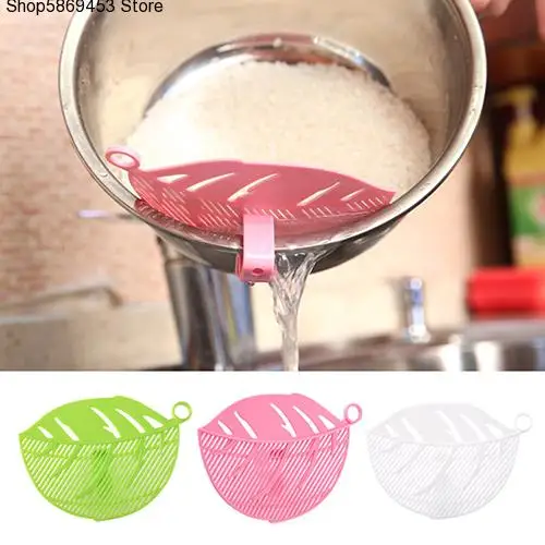 

Durable Kitchen Clips Tool Clean Leaf Shape Beans Peas Rice Washer Sieve Filter