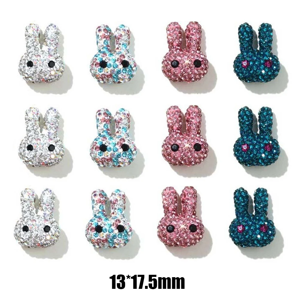 

1Pc Diamond Rabbit Nail Charms Cartoon Bunny Nail Parts Lovely DIY Nail Art Decoration For Manicure Nail Accessories