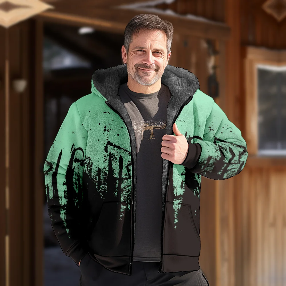 Мужские зимние куртки пальто винтажная хлопковая одежда с рисунком тай-дай