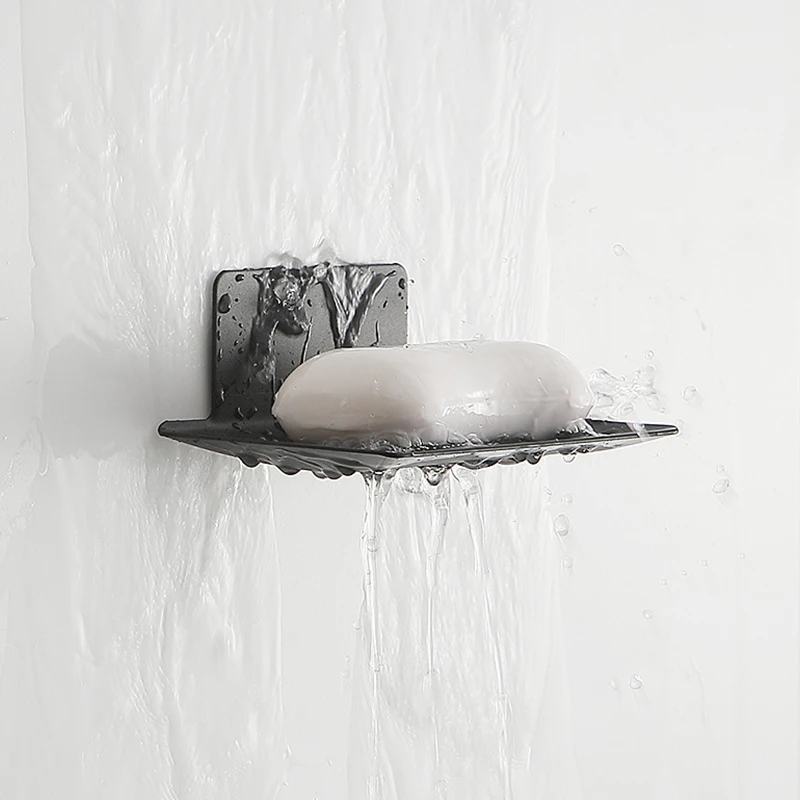 

Punch-free Stainless Steel Soap Dish Holder Wall Mounted Soap Sponge Holder for Kitchen Bathroom Organizer Metal Soap Holders