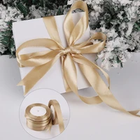 5 sizes of champagne gold wrapping ribbon shiny wedding party christmas decoration diy craft cake gift bow wrapping ribbon
