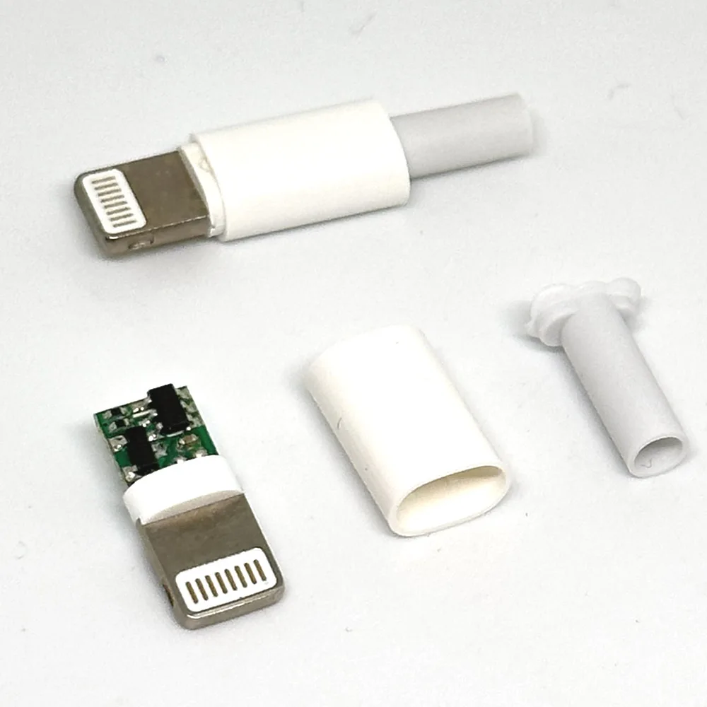 

3sets USB For iphone male plug with chip board connector welding 3.0mm Data OTG line interface DIY data cable adapter parts