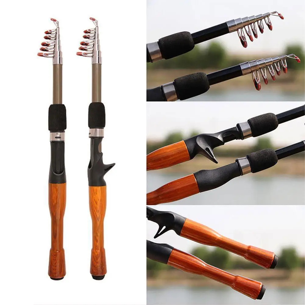 

Lure Telescoping Fishing Rod 1.3m/1.6m/1.8m Mini Ultralight Carbon Fiber Portable Fishing Pole