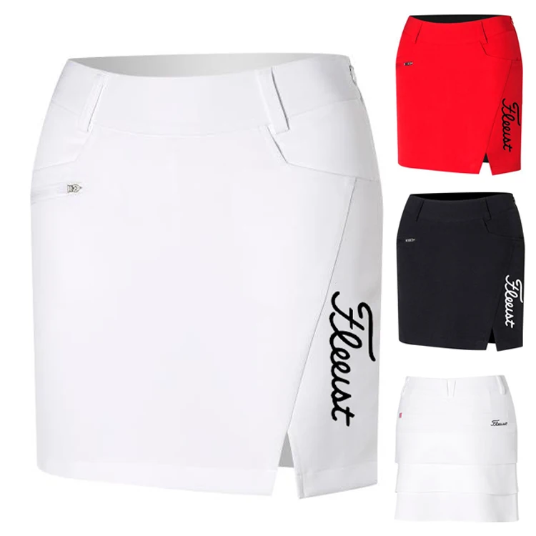 

2022 summer new golf skirt women's fast drying breathable fashion slim women's skirt sports five point anti light skirt