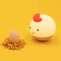 led night lamp cute animal chick lovely cartoon piggy usb night light silicone soft touch sensor baby kid home decor fixture new