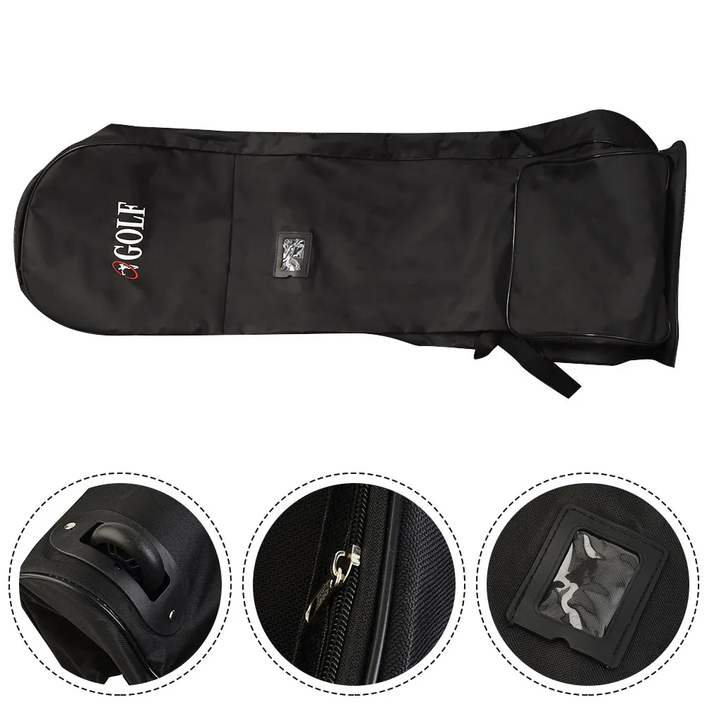 

600D 130*36*25cm Golf Bag Air Consignment Black Protective Sleeve Dust Storage Bag Thickened Water Resistant Sporting Goods