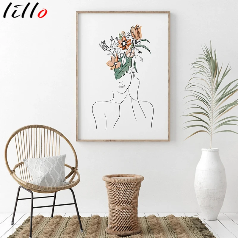 Картина на холсте с абстрактным изображением линий для гостиной - купить по