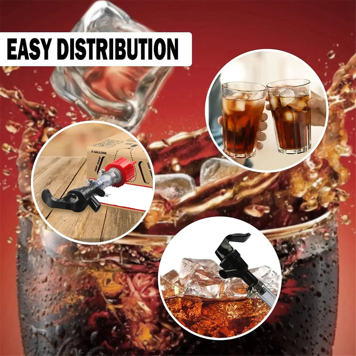 Универсальный красный клапан BIB для сумки Coca Cola в коробке смеситель сиропов