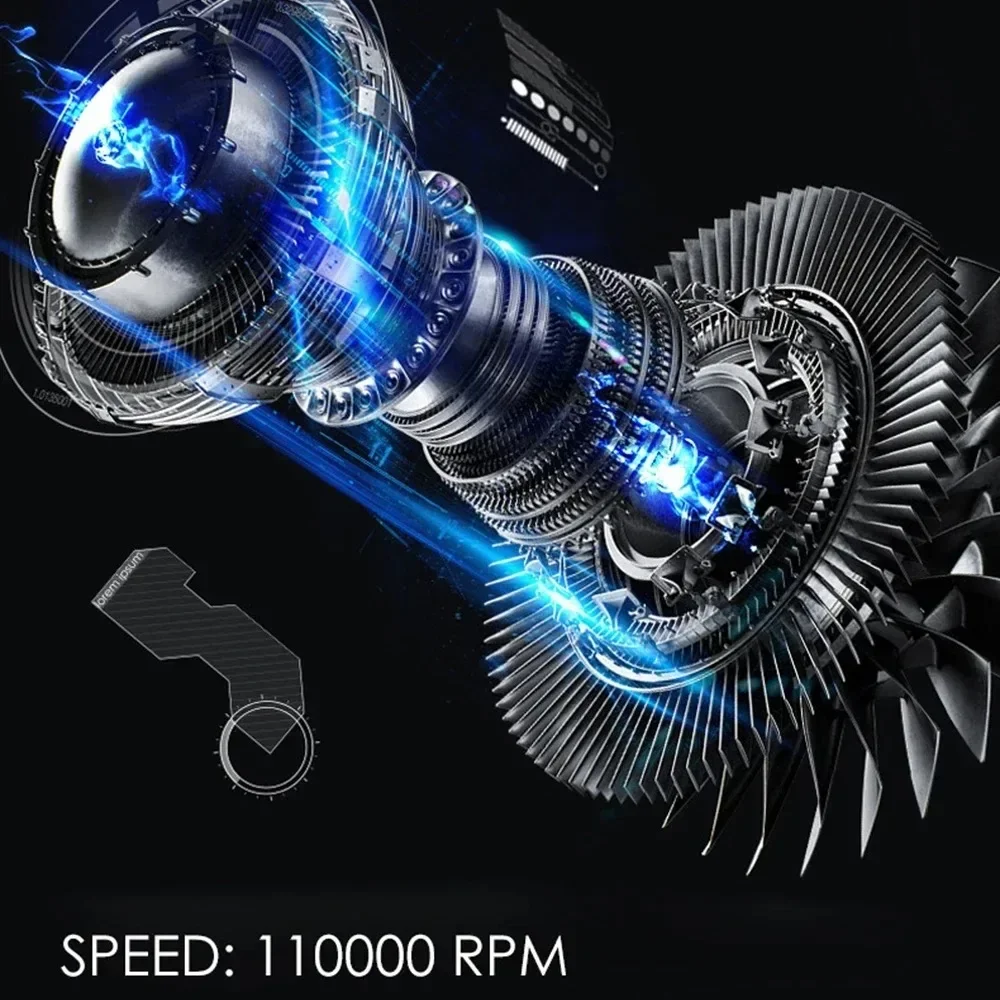 110000 Профессиональный фен об/мин с отрицательными ионами высокоскоростной